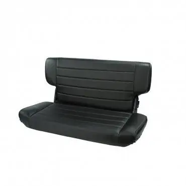 Fold and Tumble Rear Seat, Black Denim, 76-02 Jeep CJ & Wrangler