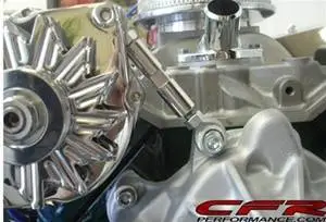 Alternator Bracket Set for Chevy Small Block w/Long Water Pump Polished Billet Aluminum thumbnail 3