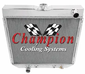 Champion Four Row All Aluminum Radiator Combo for Mustang, Falcon, Cougar, Fairlane, Comet Various Years mc339combo thumbnail 3