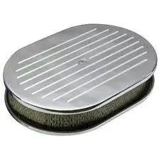 Chevy Ford Mopar 12" Oval Chrome Air Cleaner Ball Milled
