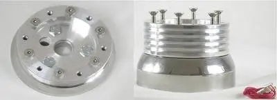 Six- hole Standard and Six-hole Nardi Billet Steering Wheel Adapter - Polished