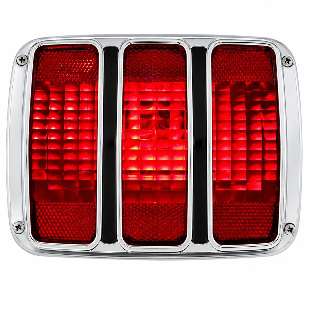 1964-1966 Ford Mustang Tail Light Assembly Set – Pair LH RH – Chrome Bezel image 2