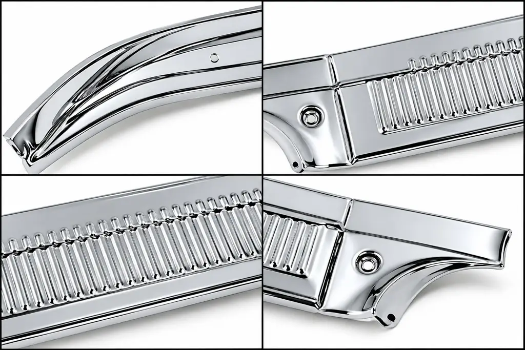 1973-1977 Chevy GMC C10 C20 K10 K20 Pickup Truck Door Sill Plates Polished Aluminum 4 Piece Set image 3