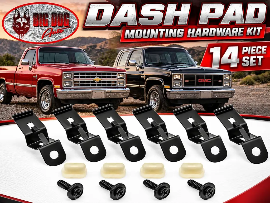 1981-1991 Chevy GMC C/K R/V Truck SUV Dash Pad Mounting Hardware Kit 14 Piece image 2