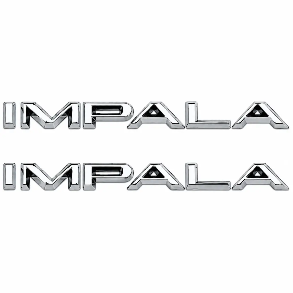 1965-1966 Chevy Impala Fender Emblem Letters LH RH Pair 12 Piece Set