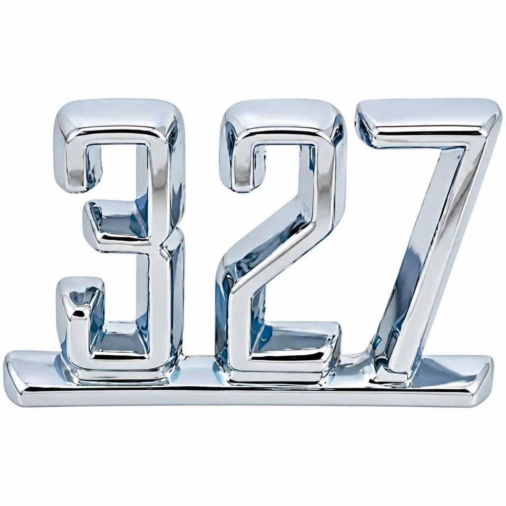 1965-1967 Chevy Impala Bel Air Nova Camaro 327 Front Fender Emblems Pair image 2