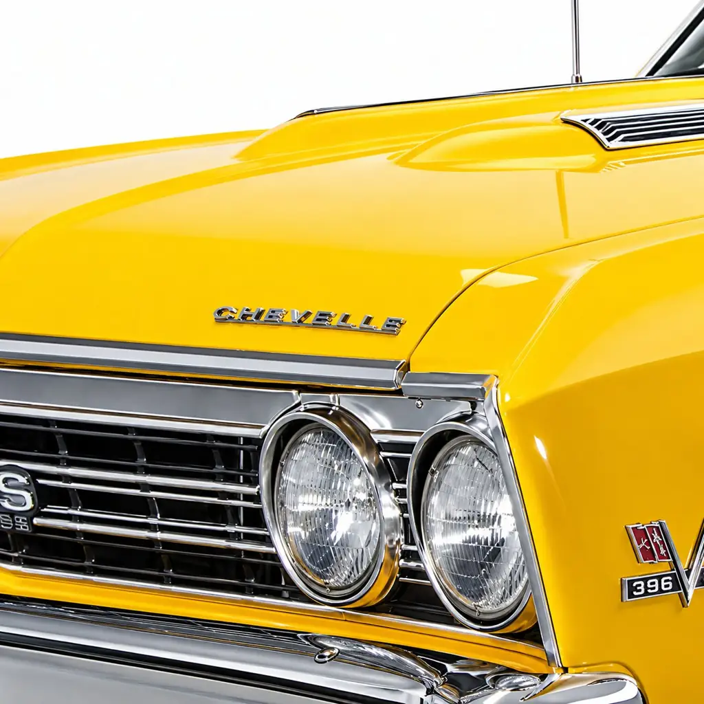 1967 Chevrolet Chevelle Hood Emblem "Chevelle" Script Chrome – OER 3904589 image 2