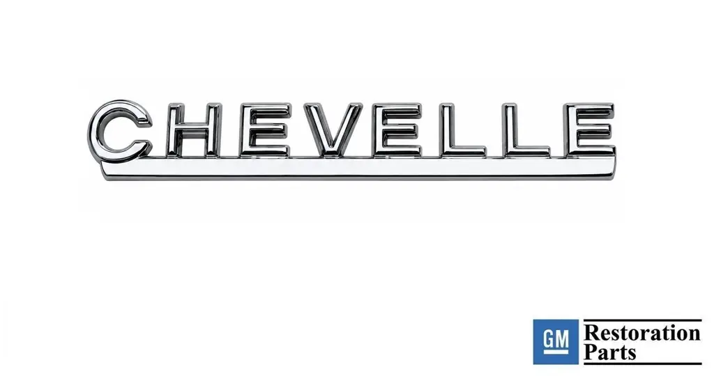 1967 Chevrolet Chevelle Hood Emblem "Chevelle" Script Chrome – OER 3904589 image 3