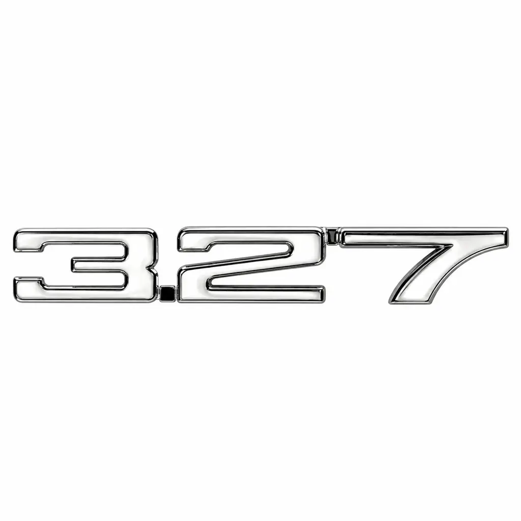 1968 Chevrolet Camaro 327 Front Fender Emblem Set - LH & RH Pair - Chrome image 2