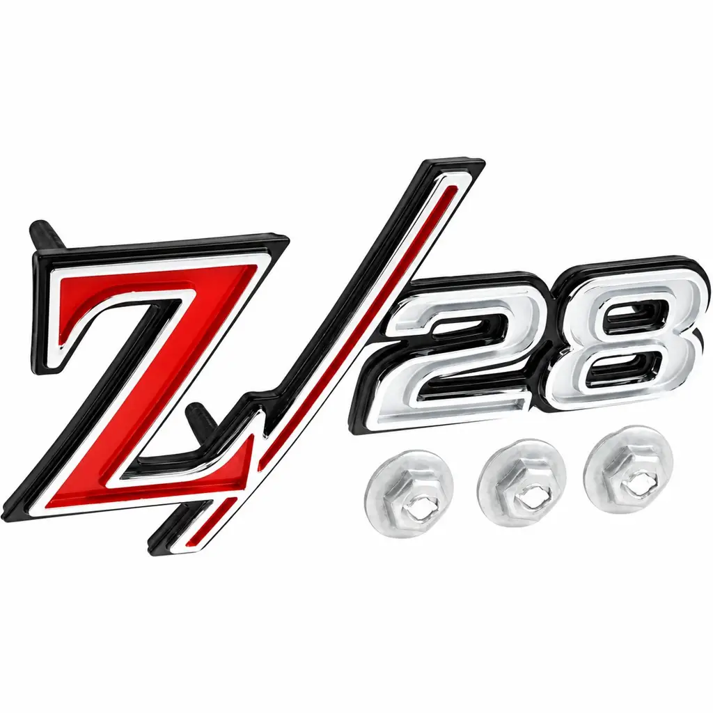 1969 Chevy Camaro Z28 Front Fender Emblems – LH & RH Pair – OER image 2