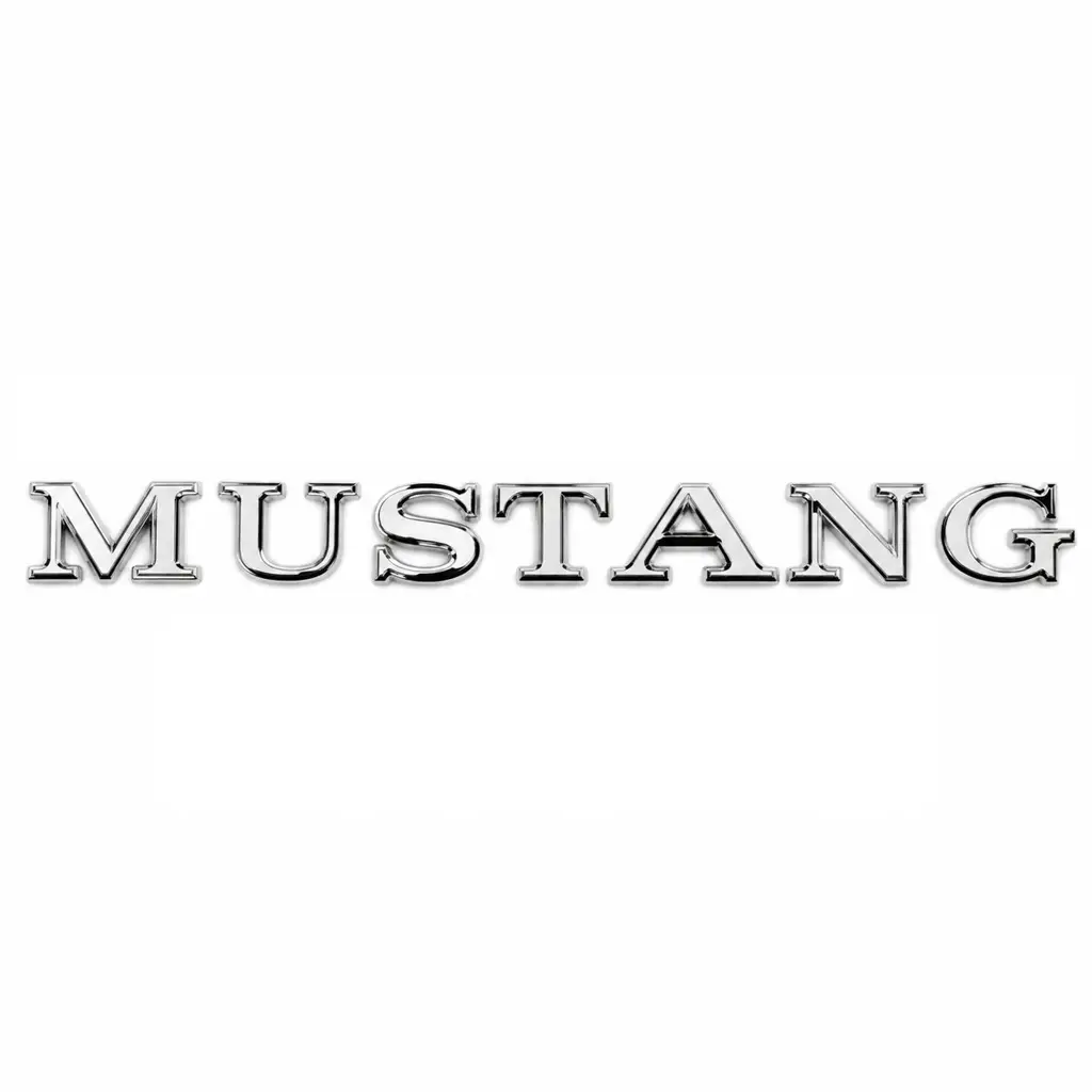 1965-1972 Ford Mustang Fender & Trunk MUSTANG Emblem Letter Set Chrome 7-Piece