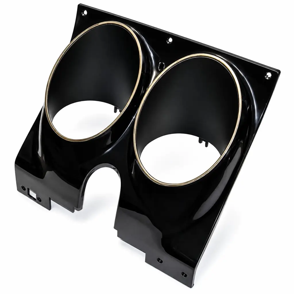 1967-1968 Chevrolet Camaro Pontiac Firebird Dash Instrument Carrier Assembly – Black & Chrome image 2