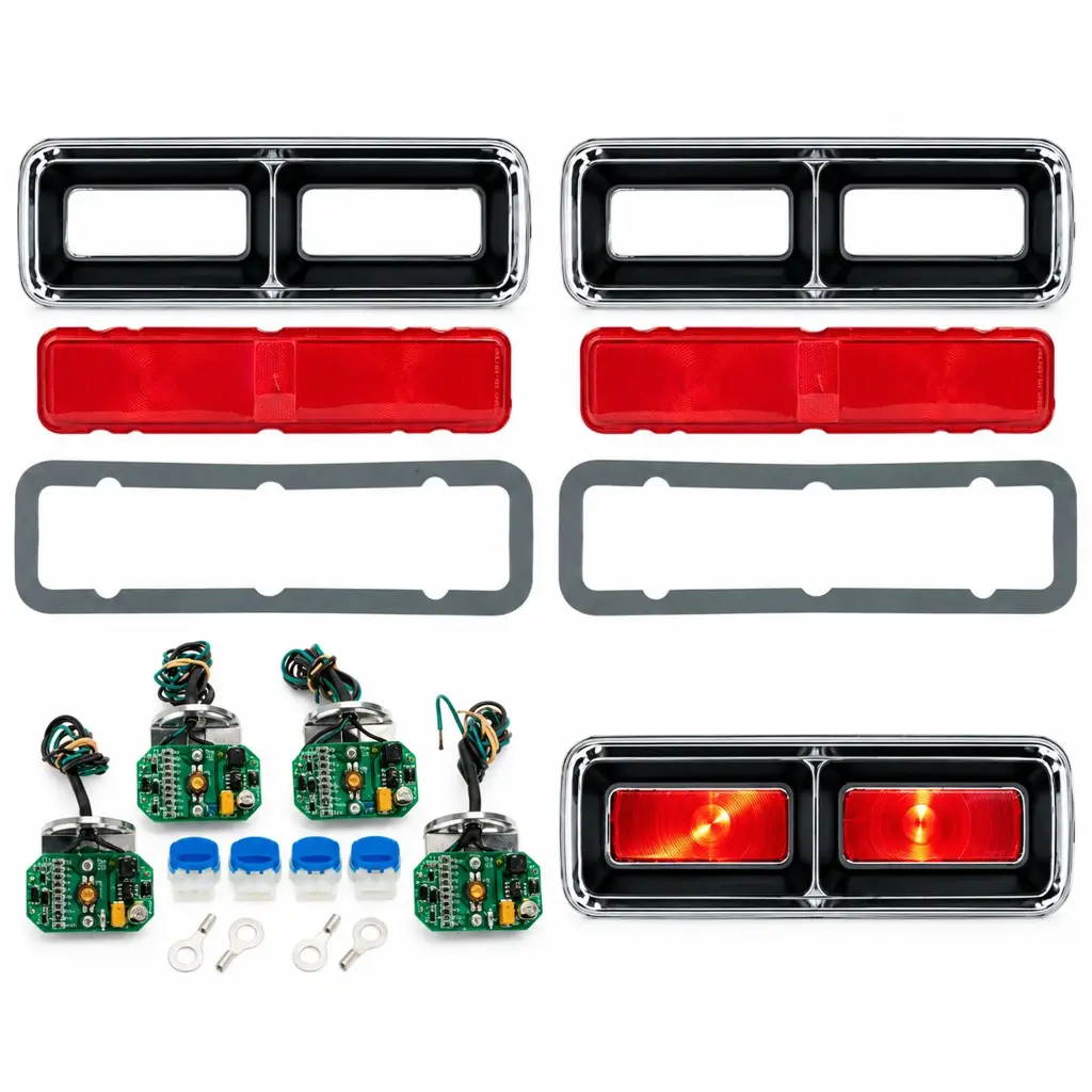 1968 Chevrolet Camaro RS Complete Dakota Digital LED Tail Light Kit with OER Bezels & Lenses – Pair