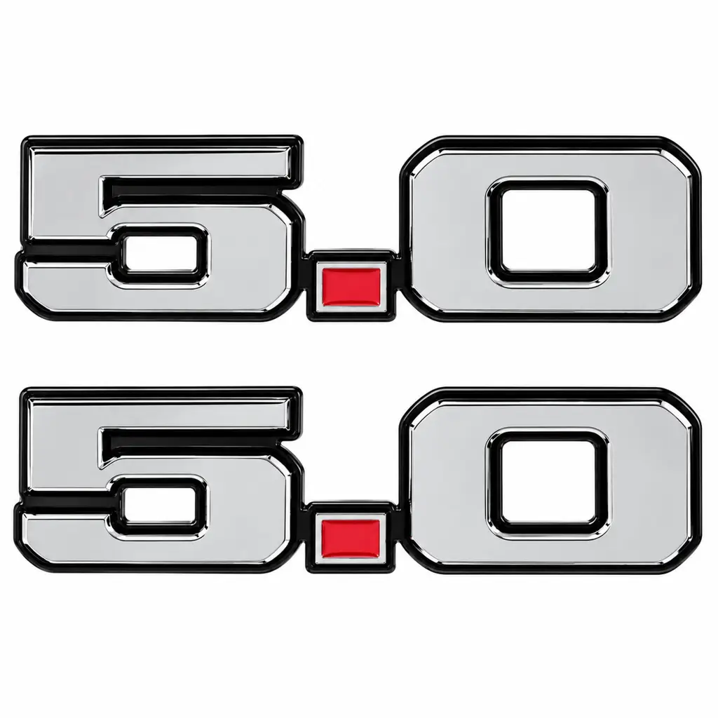 1979-1993 Ford Mustang Bronco F-Series Capri 5.0 Front Fender Emblems - Pair image 3