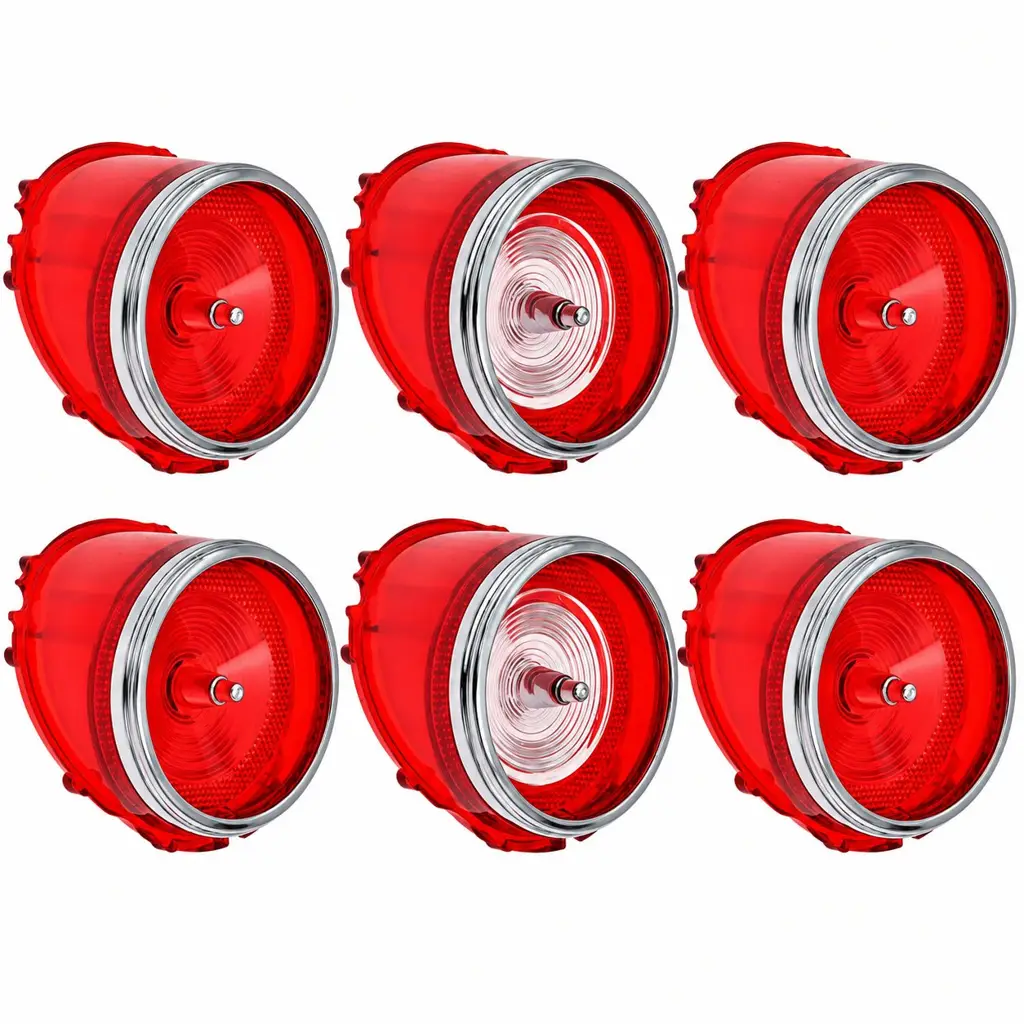 1965 Chevy Impala Bel Air Tail Light & Back Up Lens Set – 6 Piece