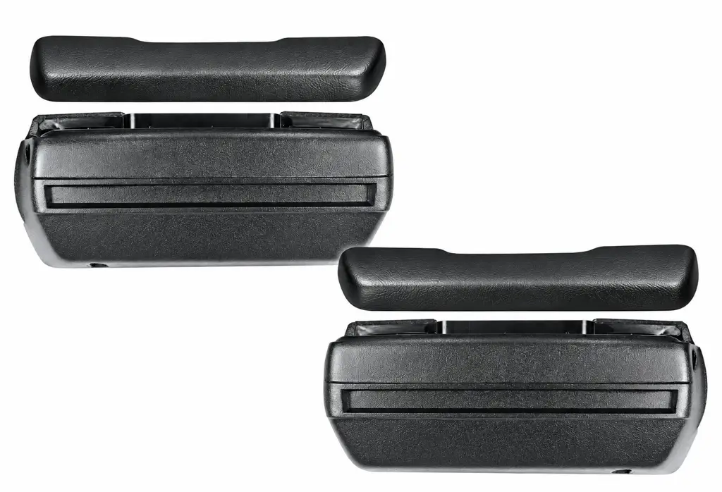 1968-1972 GM Front Door Armrest Pad & Base Kit – Black – 4 Piece – LH RH – Camaro Firebird GTO Chevelle & More