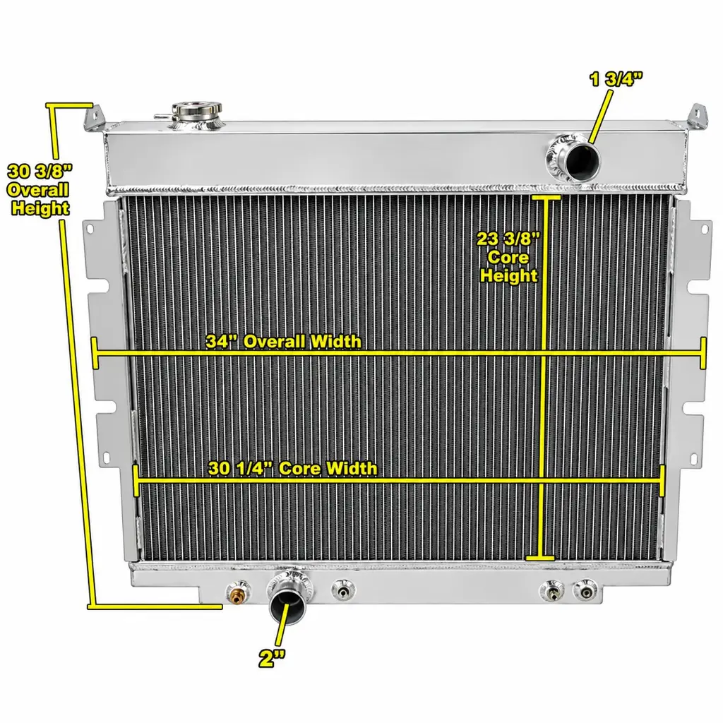 1983–1994 Ford F-250 F-350 6.9L 7.3L Diesel Aluminum Radiator – Champion CC1165 image 2