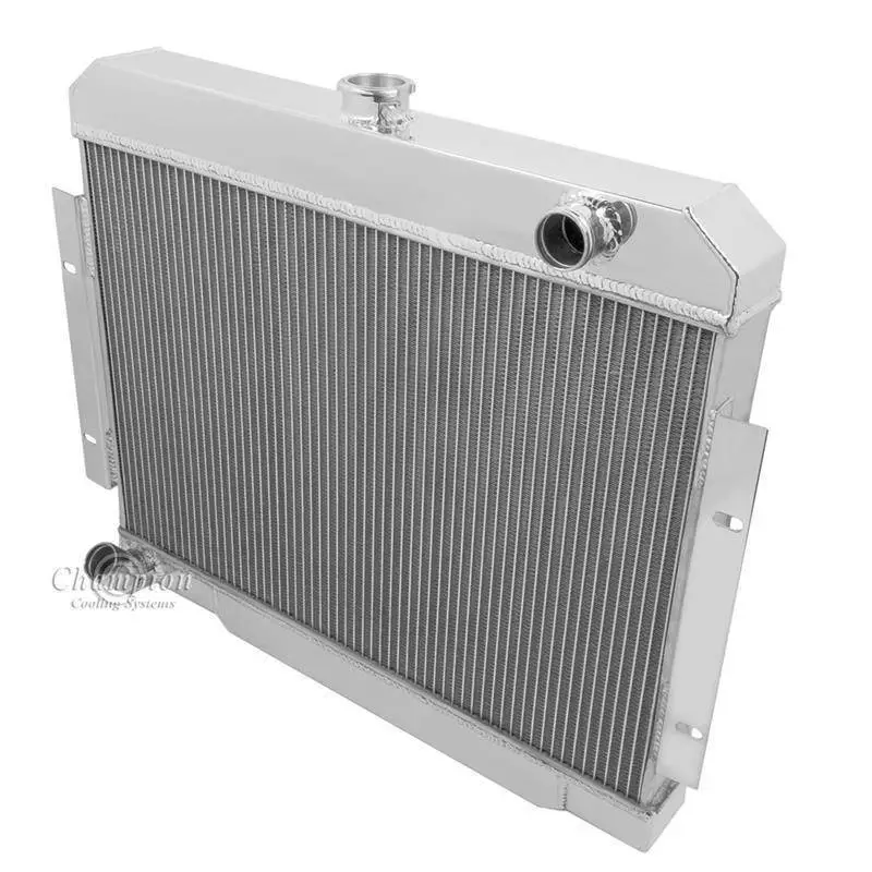 Two Row Aluminum Radiator for Jeep CJ6, Includes Fan & Shroud thumbnail 2