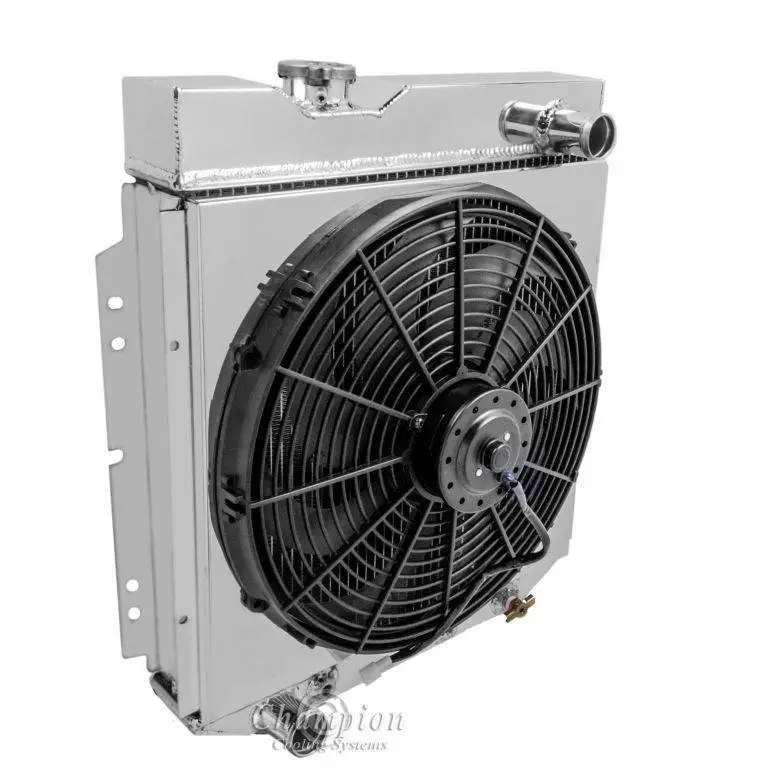 Champion Cooling Three Row Aluminum Radiator Combo for Ford Mustang Six Cylinder FSCC251 thumbnail 2