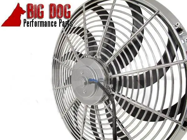 Two Ten-Inch Chrome Finish Radiator Cooling Fans & Electric Relay thumbnail 3