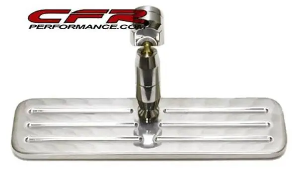 Rear View Mirror Universal Fit for Ford, Chevy, Mopar Ball-Milled Billet Aluminum thumbnail 2