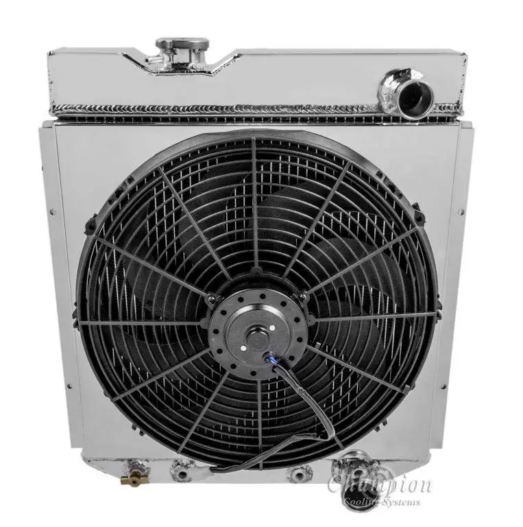 Three Row Aluminum Radiator Combo for 60-66 Ford Ranchero, Falcon, Mustang. Econoline, Comet & Model T FSCC259