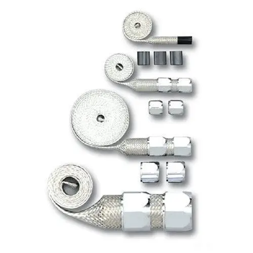 Chrome Braided Hose Sleeve Kit