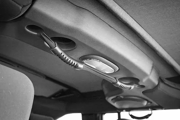 Rear Dual Grab Strap, Black; 07-16 Jeep Wrangler JKU