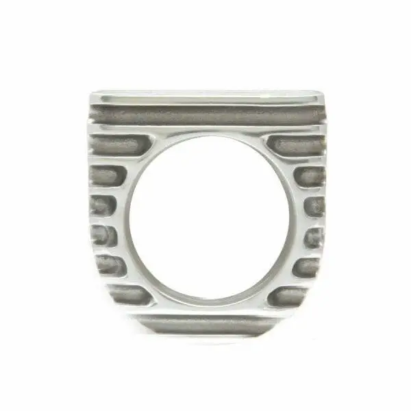 Vintage Style Finned Single Gauge Billet Instrument Bezel