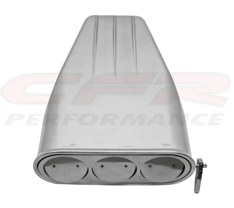 Chevy/Ford/Mopar Bug-Catcher Style Billet Finned Hood Scoop, 4 BBL thumbnail 4