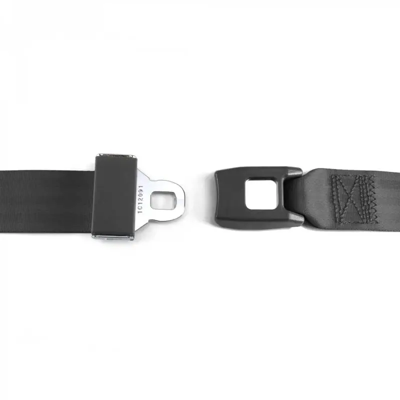 2 Point Charcoal Gray Lap Seat Belt, Standard Buckle, Pair thumbnail 2