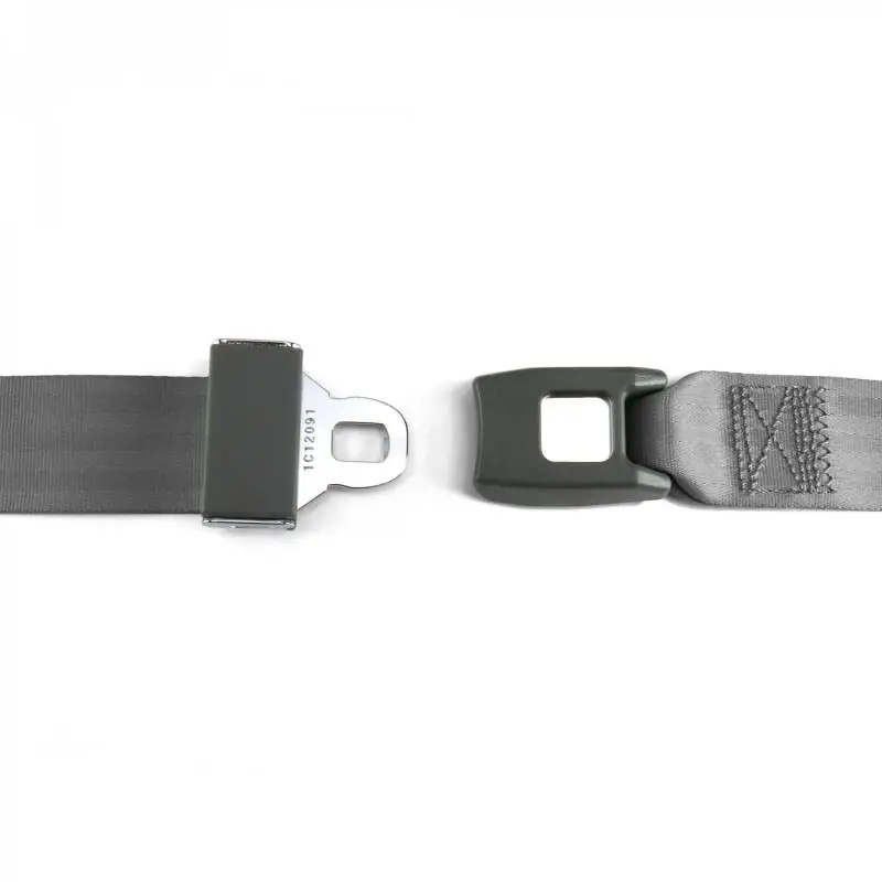 2 Point Gray Lap Seat Belt, Standard Buckle, Pair thumbnail 2