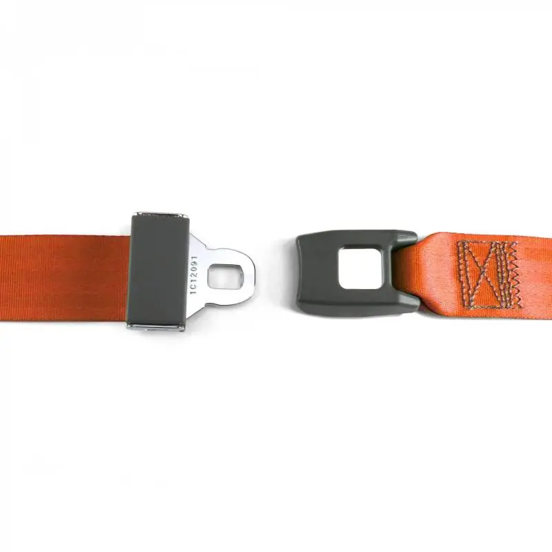 2 Point Orange Lap Seat Belt, Standard Buckle, Pair thumbnail 2
