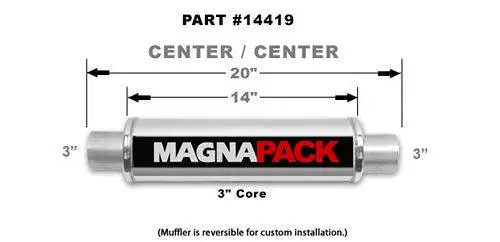 Magnaflow Universal Polished Stainless Steel Muffler - 4" Round - Various Tubing Sizes thumbnail 3