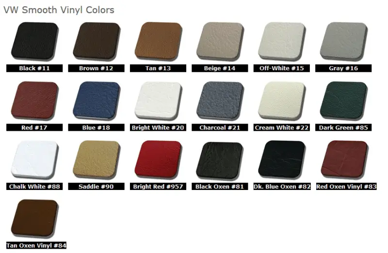 1977-79 VW Volkswagen Bug Beetle Sedan, Convertible Original Style Seat Upholstery, Front Only - Pair thumbnail 4