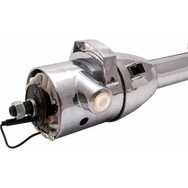 33" White Push Button Start Chrome Steering Column Automatic with Gear Indicator Window and Shifter