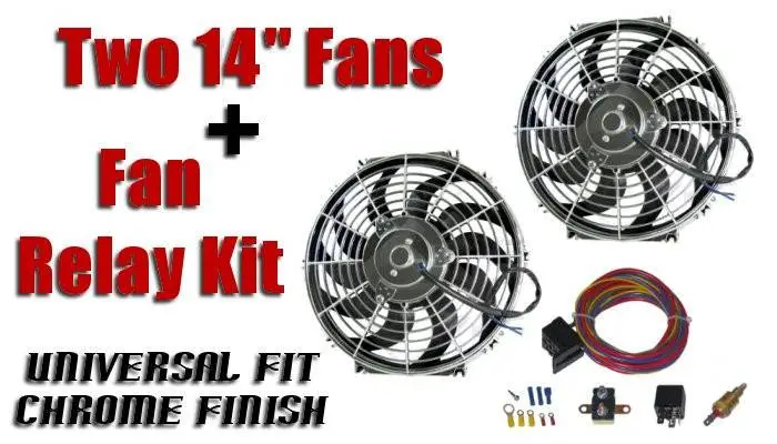 Aluminum Fan Shroud FS161 plus two fans and relay kit thumbnail 2
