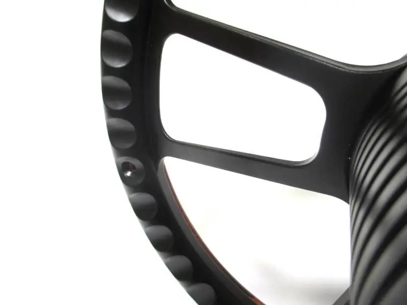 14" Black Billet Muscle w/ Red Half-Wrap Volkswagen Full Boss Kit thumbnail 3