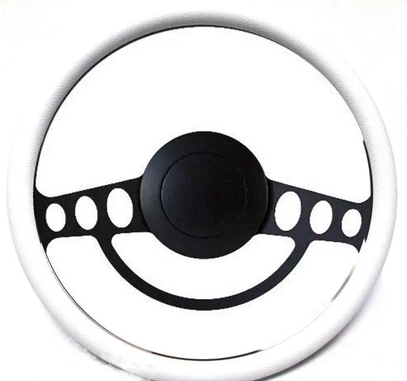 14" Black Hot Rod Steering Wheel Kit w/Your Choice of Half-Wrap thumbnail 5