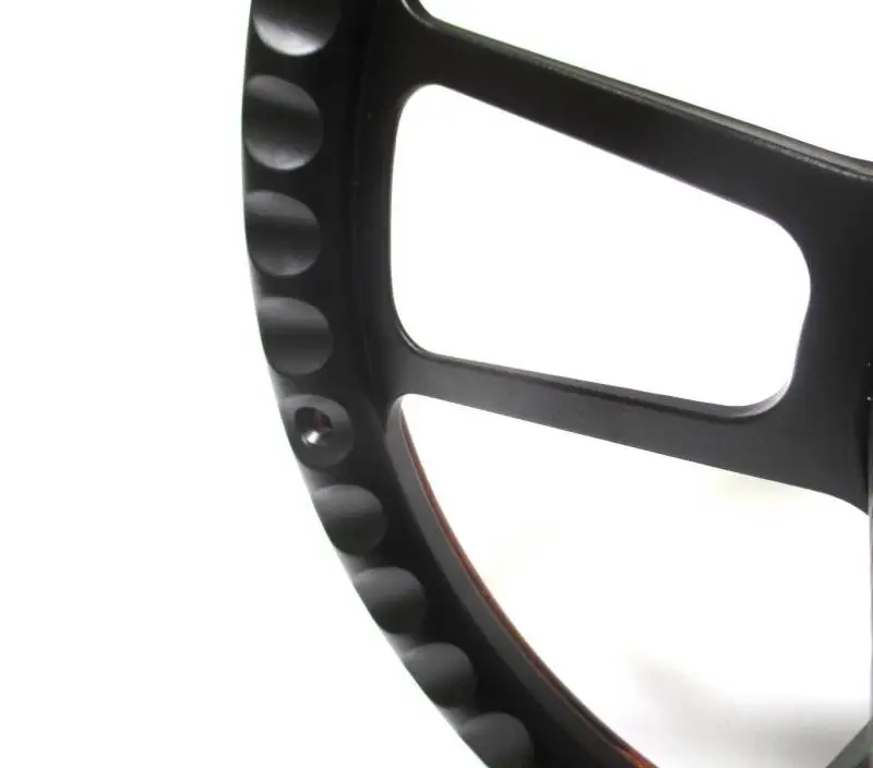 14" Black Billet Muscle Style Steering Wheel Kit w/Your Choice of Horn and Half-Wrap thumbnail 11
