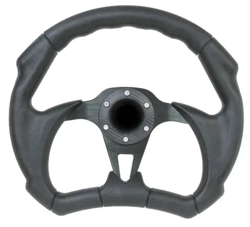 12" Black Out II D-Shape Performance Steering Wheel