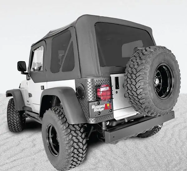 XHD Soft Top, Black, Tinted Windows, Sailcloth; 97-06 Jeep Wrangler TJ