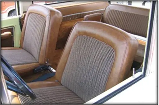 1968-1977 Ford Bronco, Front and Rear Deluxe Houndstooth Seat Upholstery