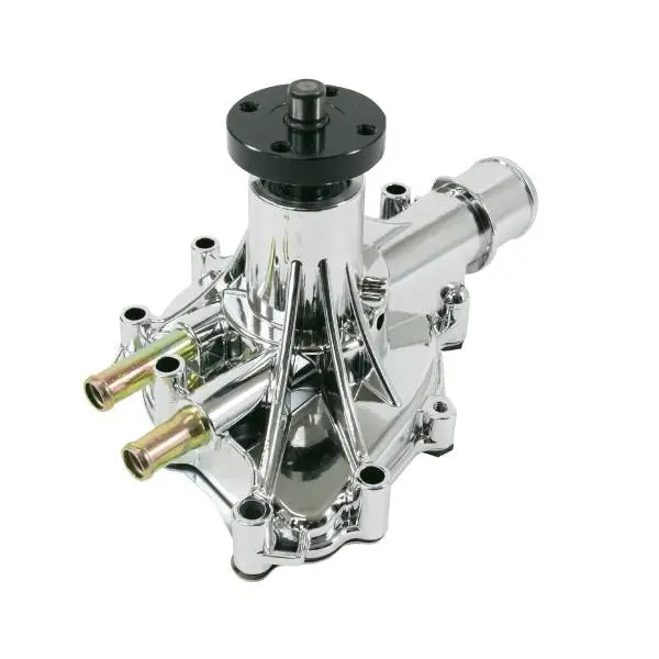 Ford Small Block 302/351 Windsor Reverse-Rotation Aluminum Water Pump Chrome thumbnail 2