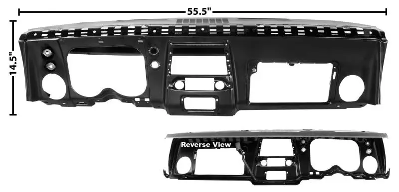 Complete Steel Dash Panel for 1968 Camaro, Firebird