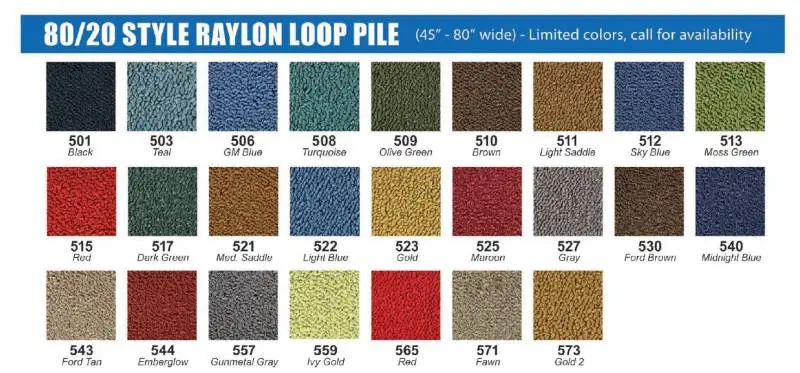 Molded Carpet for 1947 - 1955 (Early) Chevy/GMC Truck, Your Choice of Color thumbnail 2