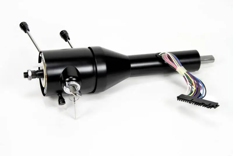 Ididit Universal Shorty 16" Tilt Floor Shift Steering Column with id.CLASSIC Ignition - Black