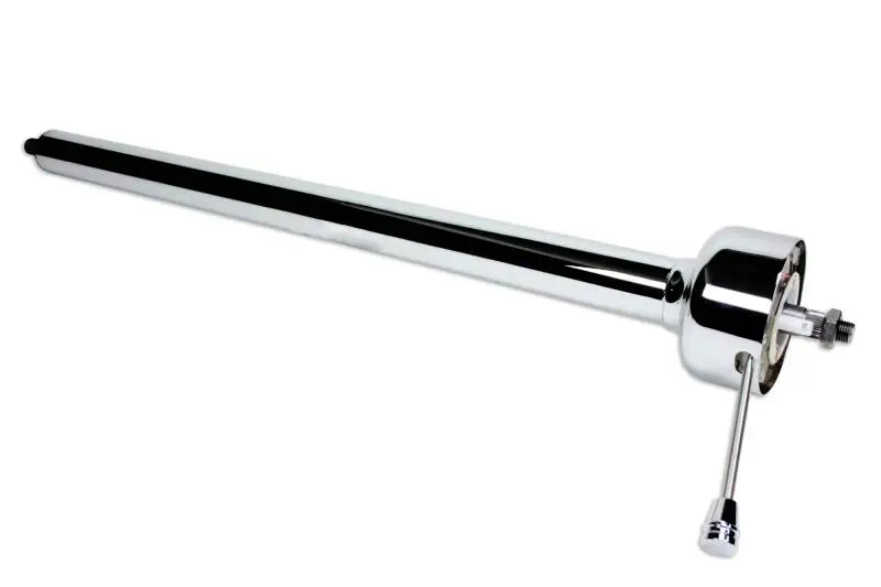 Ididit 28" Straight Classic Floor Shift Steering Column - Chrome