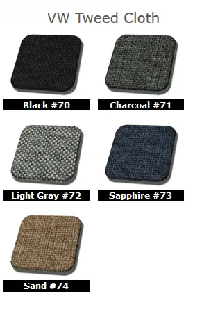 1954-79 VW Volkswagen Bug Beetle Tweed Original-Style Upholstery, Front Only  thumbnail 2