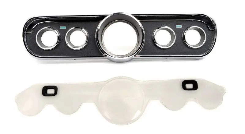 1965 Mustang Black Instrument Bezel and Lens - GT Style thumbnail 2